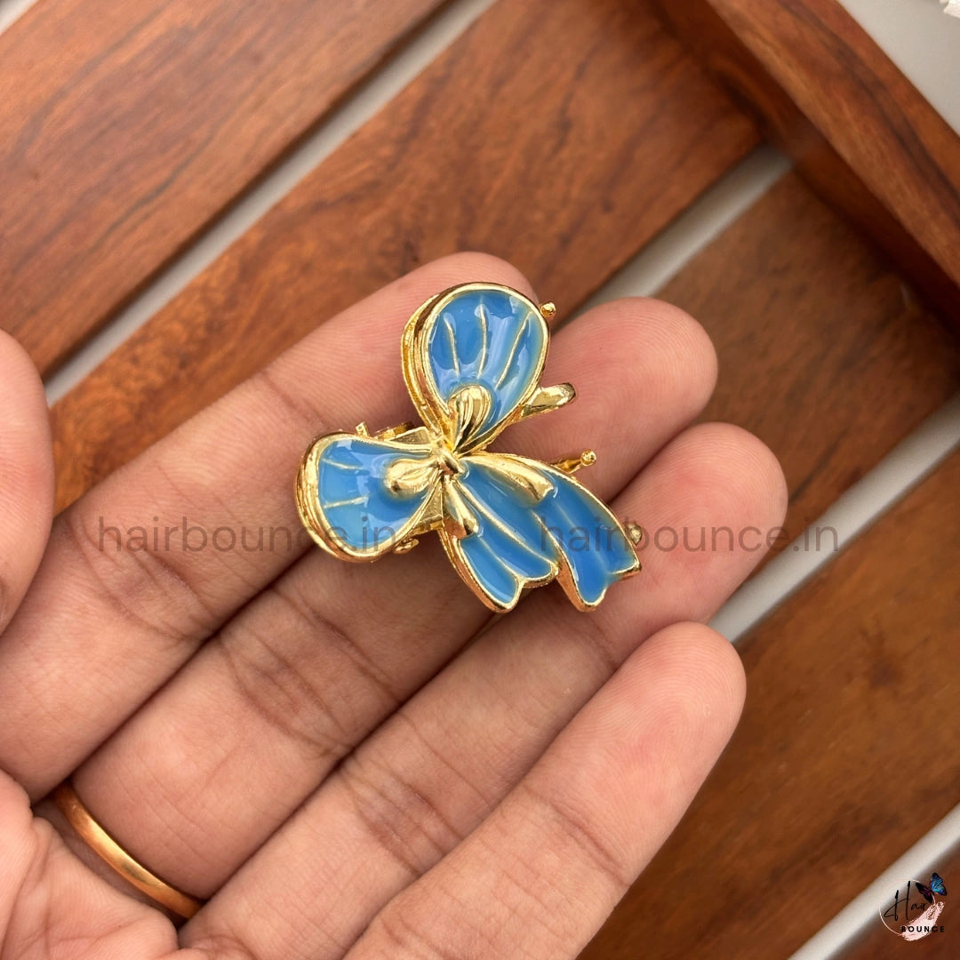Bow Charm Metal Hair Claw Clip - Small