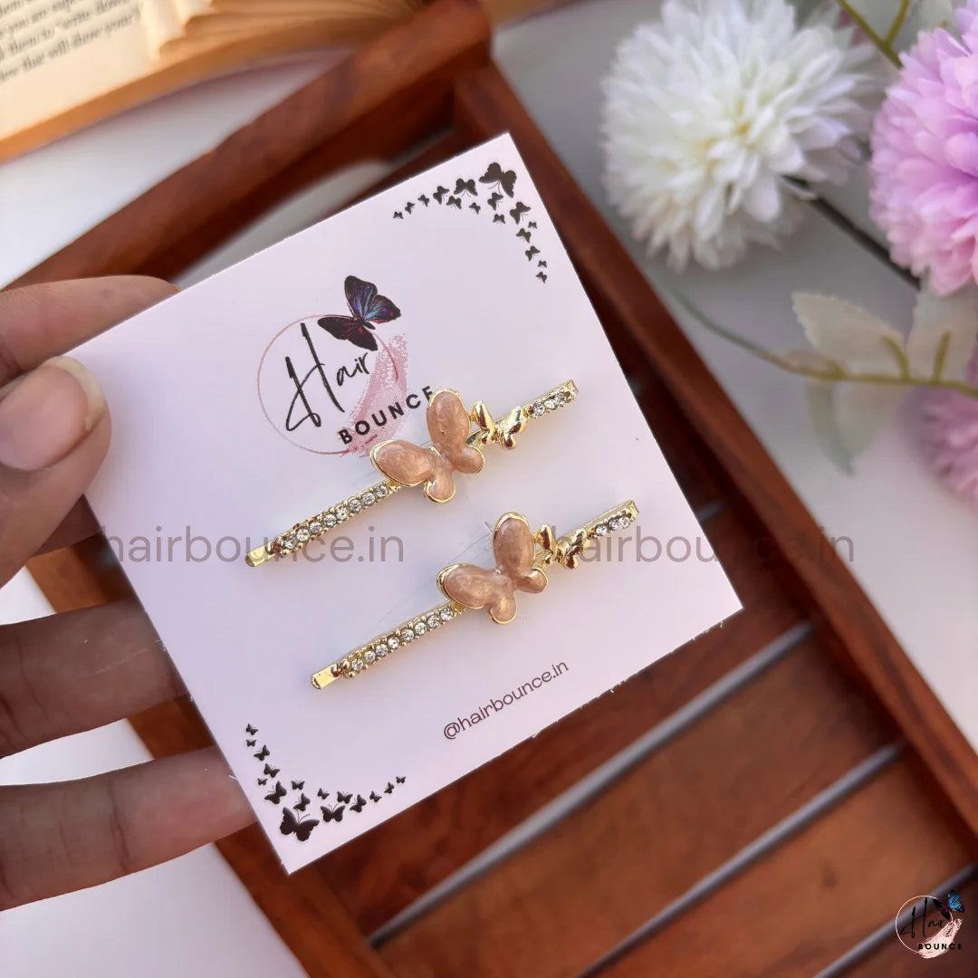 Crystal Butterfly Hair Pins – Pack of 2