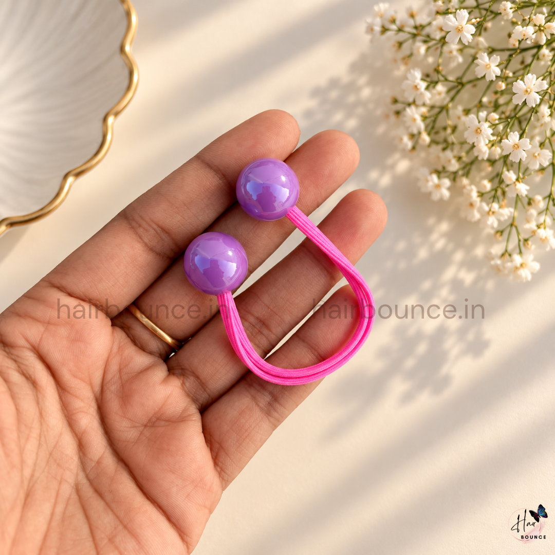 Colour Pop Double Ball Hair Ties – Pack of 5