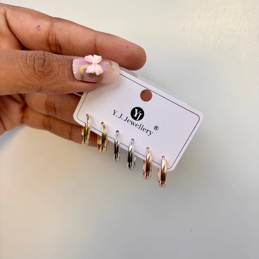 Classic Metallic Hoop Set - Set of 3