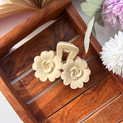 Double Bloom Rose Hair Claw – Large