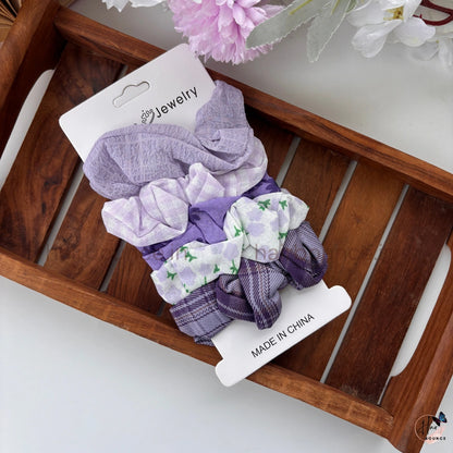 Everyday Charm Cotton Scrunchies – Pack of 5