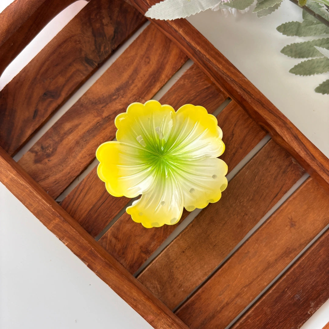 Pastel Bloom Hibiscus Hair Claw - Large