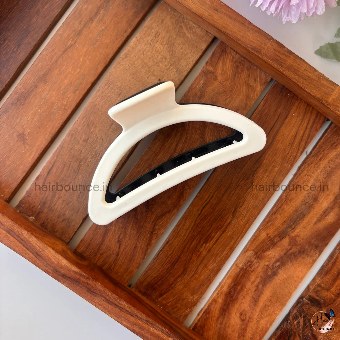 Dual Colour D Shape Hair Claw - Large