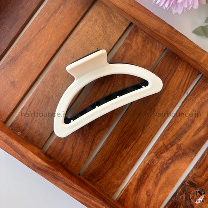 Dual Colour D Shape Hair Claw - Large