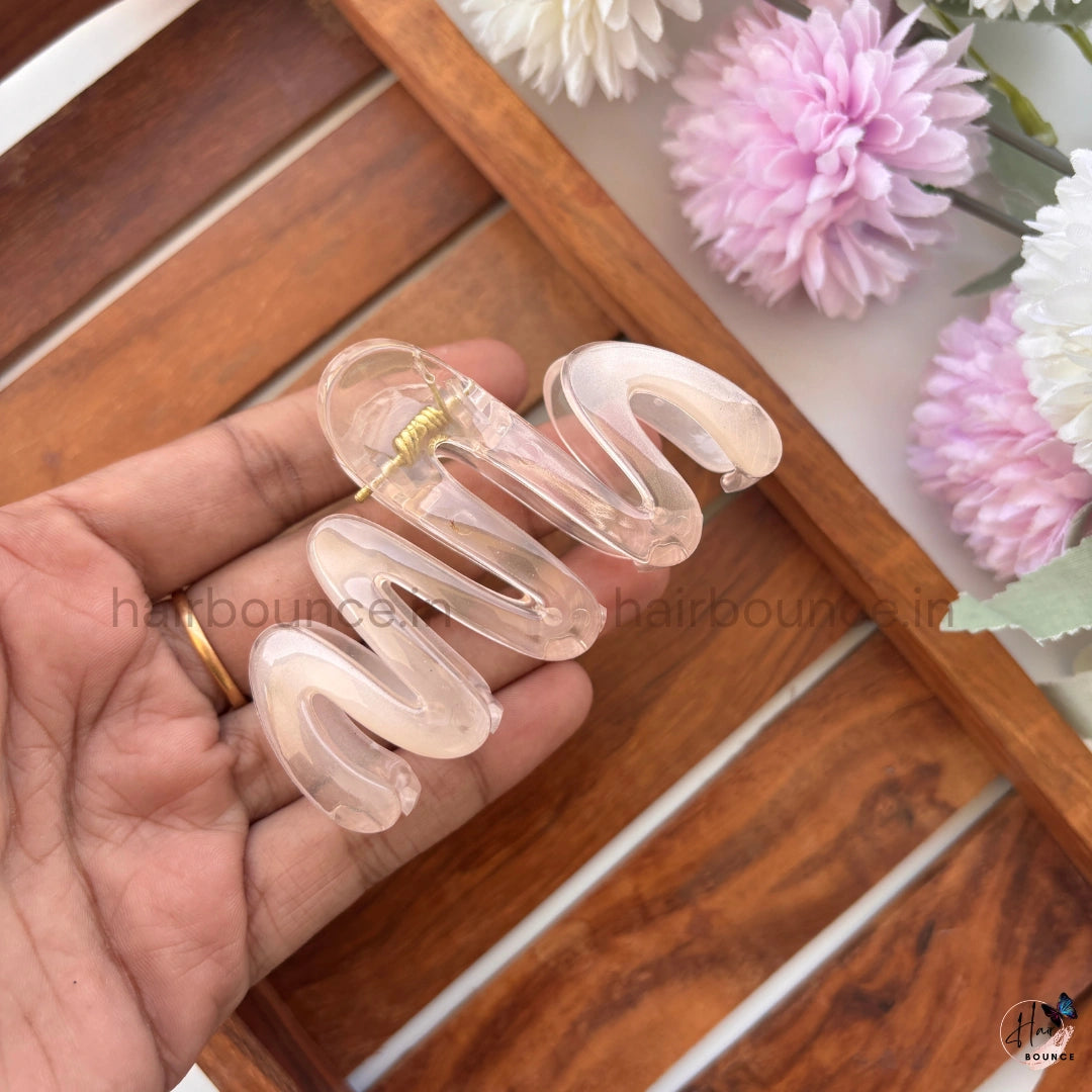 Crystal Zig Zag Hair Claw – Medium