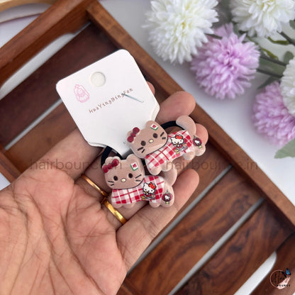 Kitty Charm Kids Hair Ties