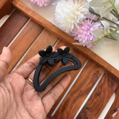 Floral Crescent Hair Claw for Women – Medium