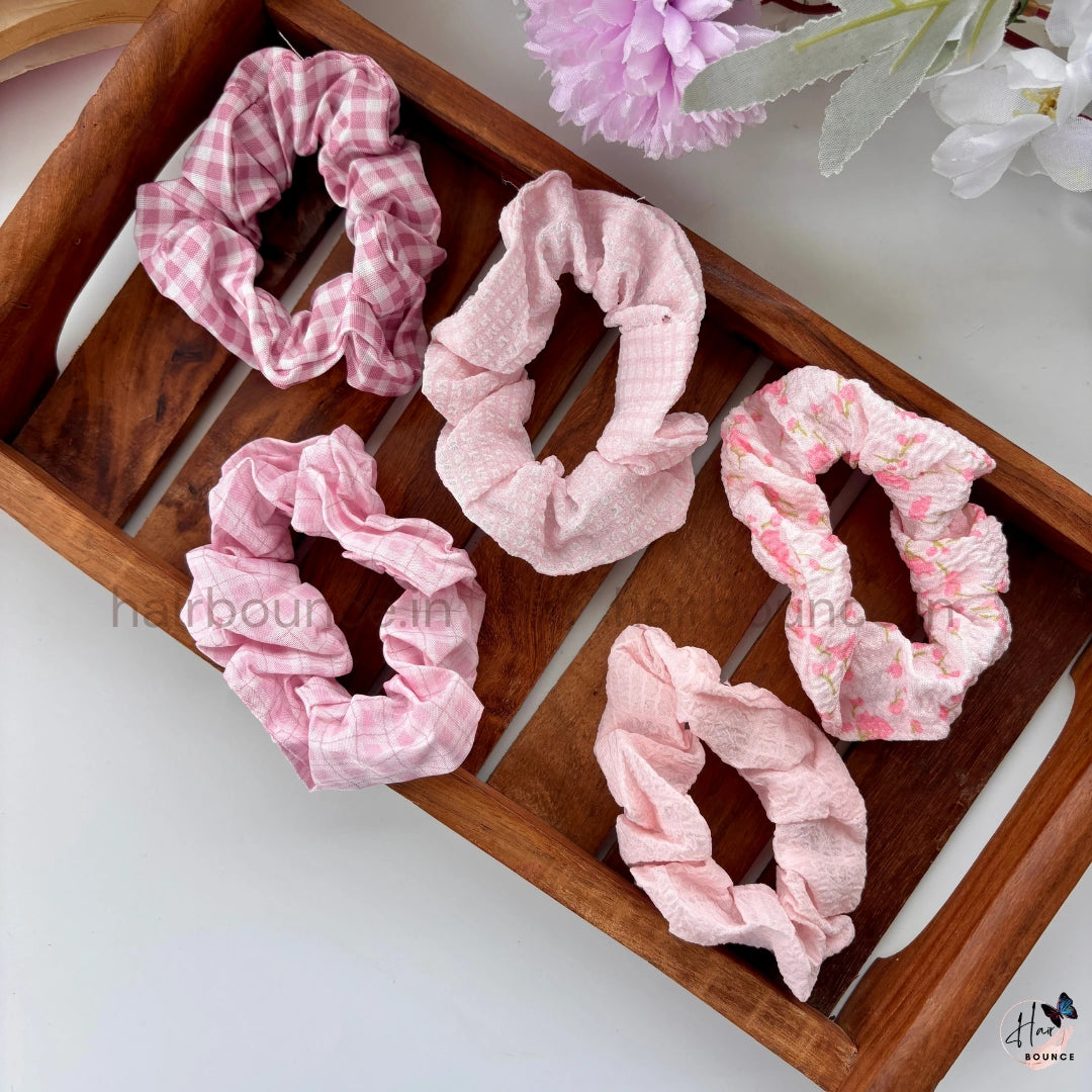Everyday Charm Cotton Scrunchies – Pack of 5