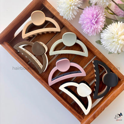 Dual Colour Curve D Shape Hair Claw - Large