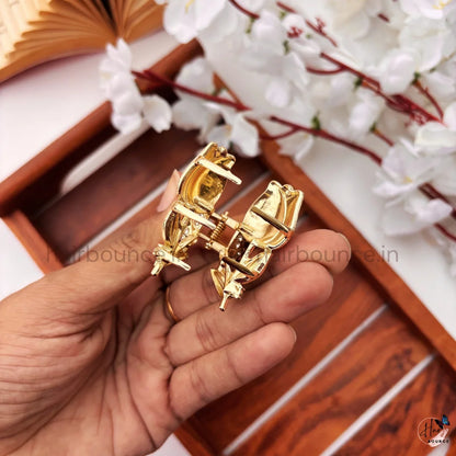 Premium Crystal Tulip Floral Hair Claw – Medium