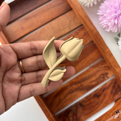 Matte Tulip Bloom Hair Claw Clip