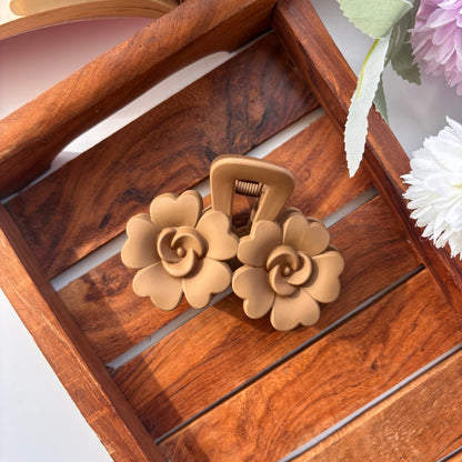 Double Bloom Rose Hair Claw – Large