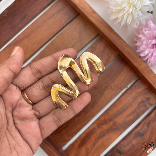 Zig Zag Metal Hair Claw - Medium