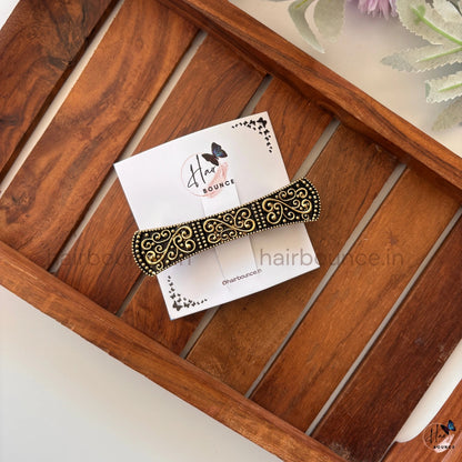 Royal Heritage Scroll Metallic Barrette