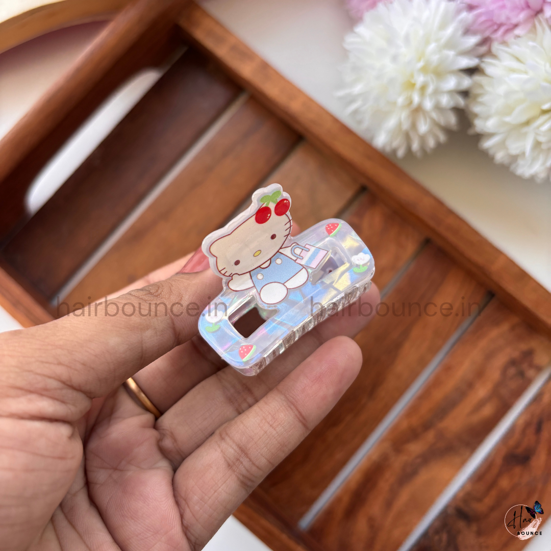 Transparent Kawaii Cartoon Hair Claw – Medium