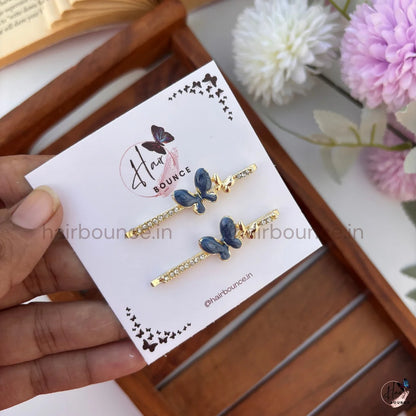 Crystal Butterfly Hair Pins – Pack of 2