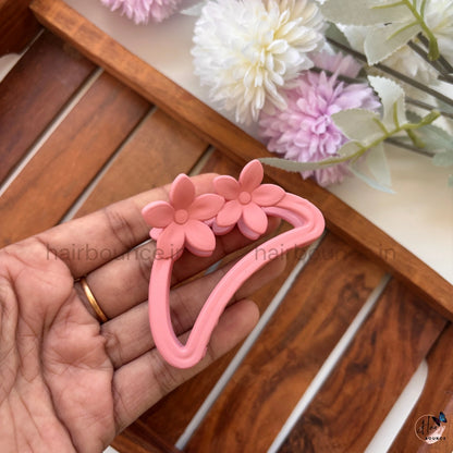 Floral Crescent Hair Claw for Women – Medium