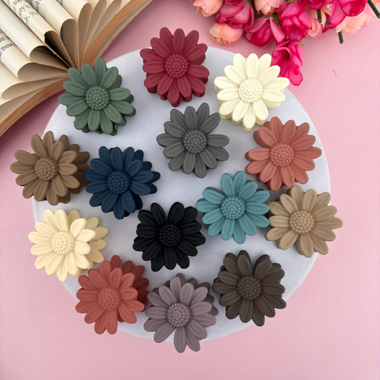 Cute Flower Hair Claw Pack Of 2 /Assorted Colours- Small