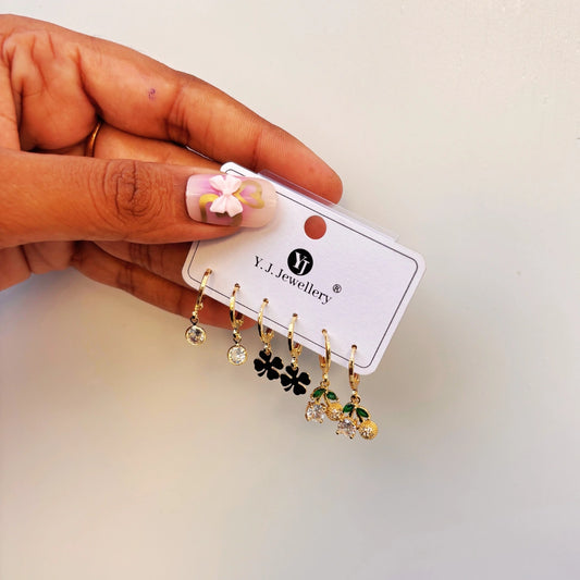 Lucky Charm Hoop Set - Set of 3