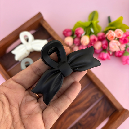 Bow Matte Finish Hair Claw - Medium