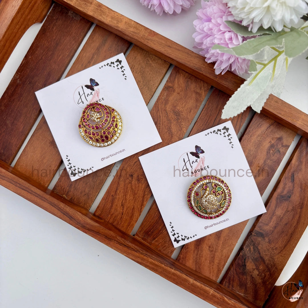 Royal Peacock Temple Hair Pin