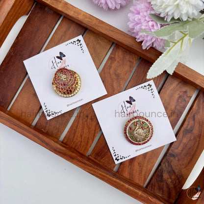 Royal Peacock Temple Hair Pin