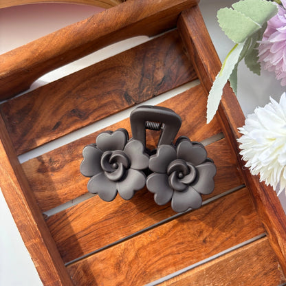 Double Bloom Rose Hair Claw – Large