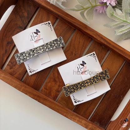 Floral Scroll Barrette – Vintage Elegant Metal Hair Clip