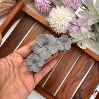 Matte Hibiscus Bloom Hair Claw – Large