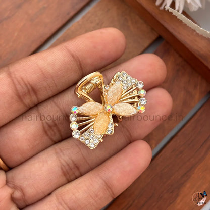 Crystal Petal Mini Hair Claw Clips – Pack of 6