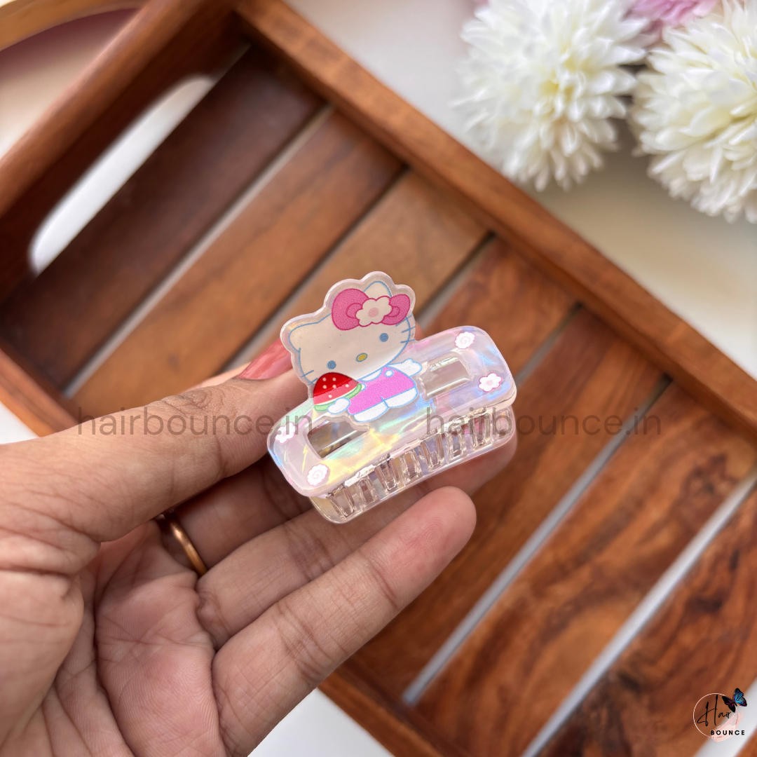 Transparent Kawaii Cartoon Hair Claw – Medium
