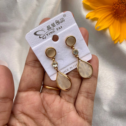 Opal Charm Drop Earrings