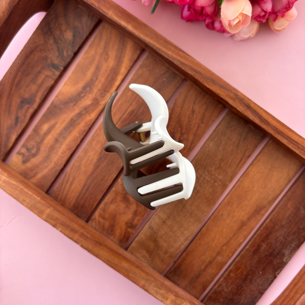 Dual Colour Lilly Flower Hair Claw - Large
