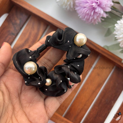 Pearl Cloud Scrunchie – Soft Organza Hair Ties