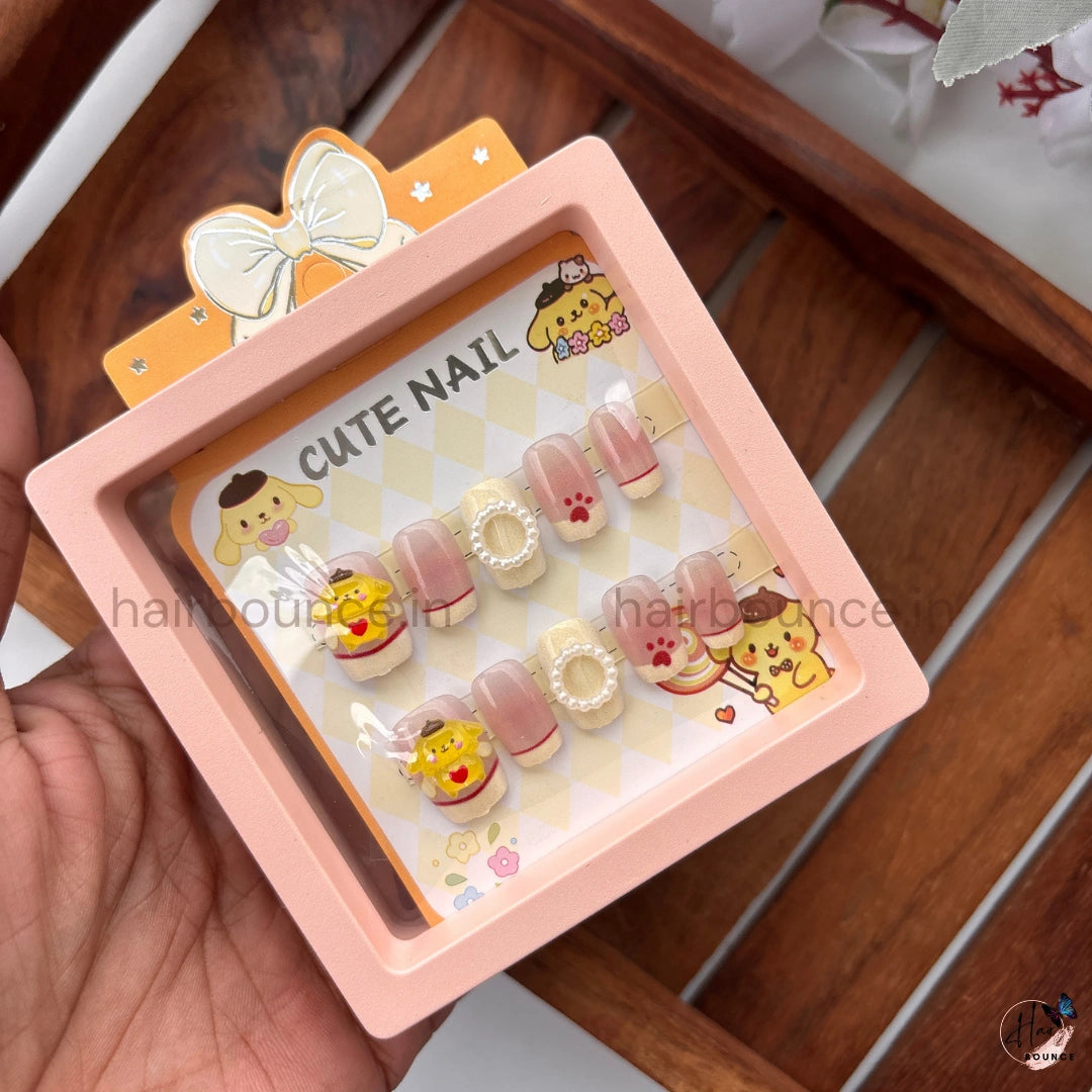 Cute Cartoon Kids Press-On Nail Set – Reusable Fake Nails (Character Designs)