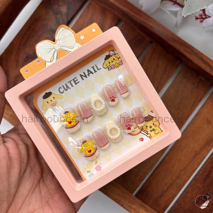 Cute Cartoon Kids Press-On Nail Set – Reusable Fake Nails (Character Designs)
