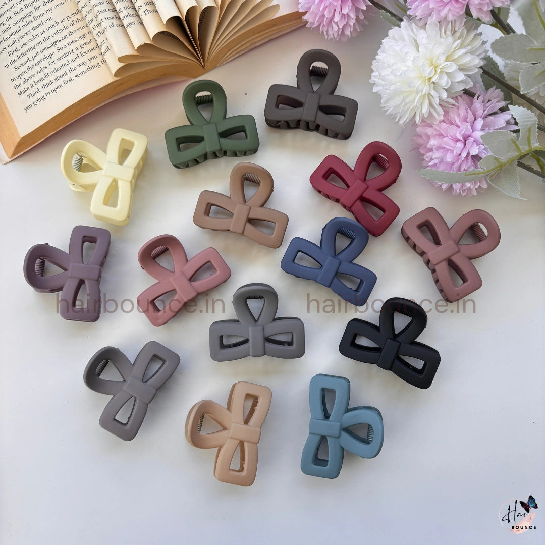 Ribbon Grace Hair Claw – Pack of 2 (Assorted Colors) Medium