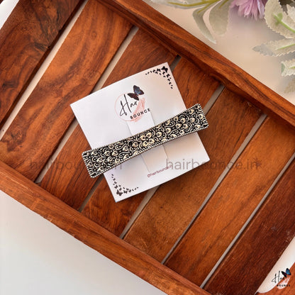 Floral Scroll Barrette – Vintage Elegant Metal Hair Clip