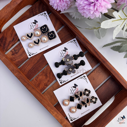 Midnight Elegance Hair Clip Set