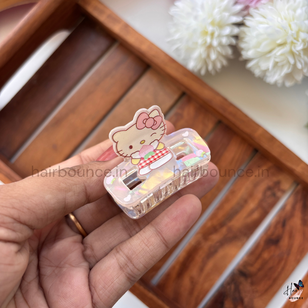Transparent Kawaii Cartoon Hair Claw – Medium