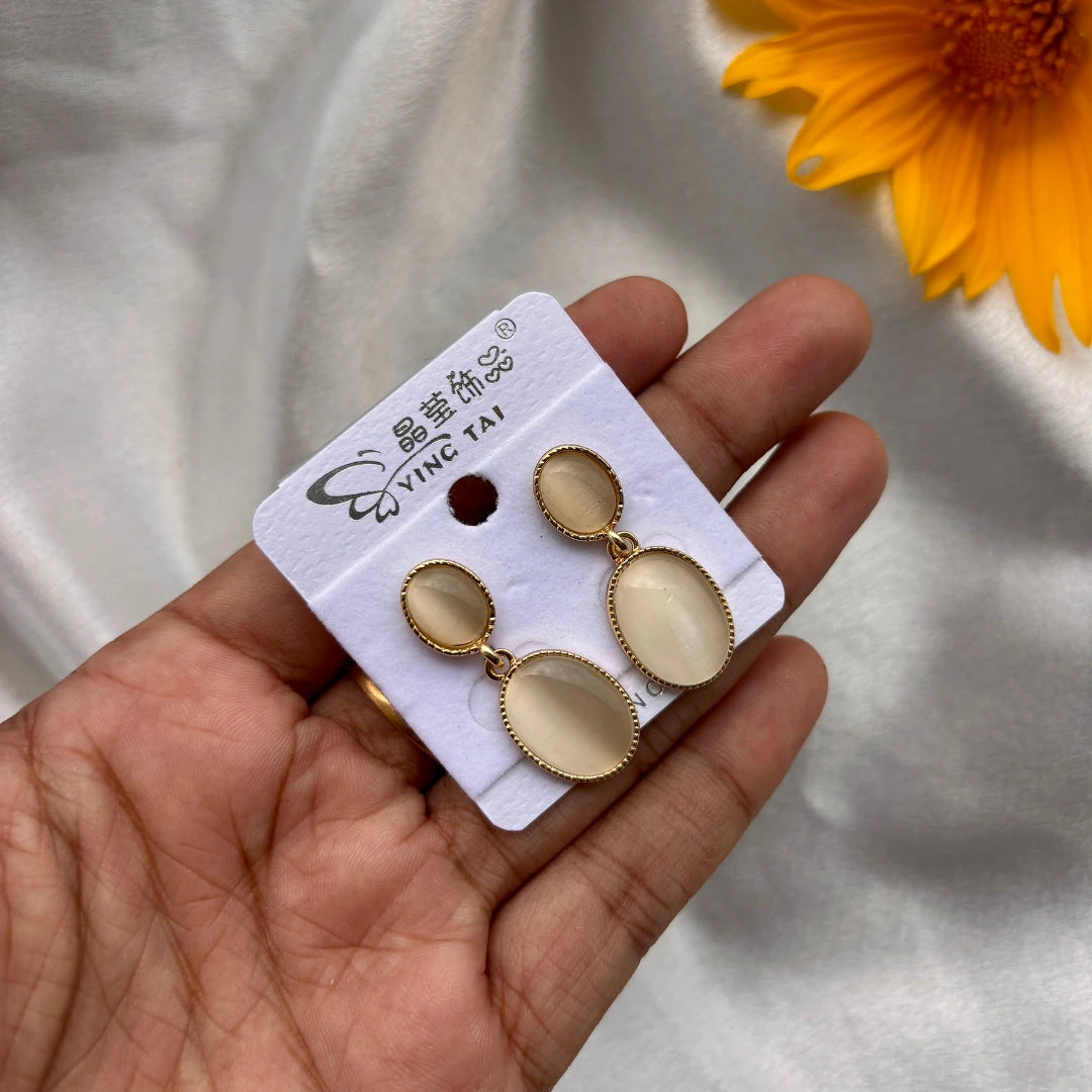 Opal Charm Drop Earrings