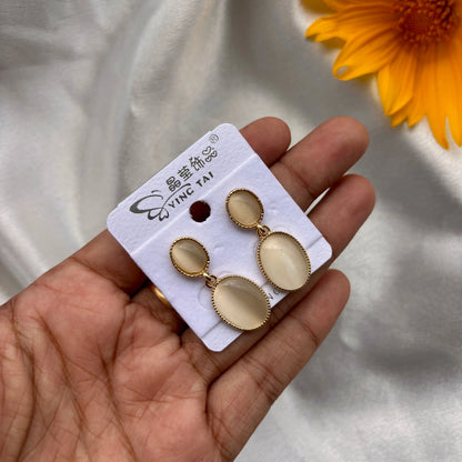 Opal Charm Drop Earrings