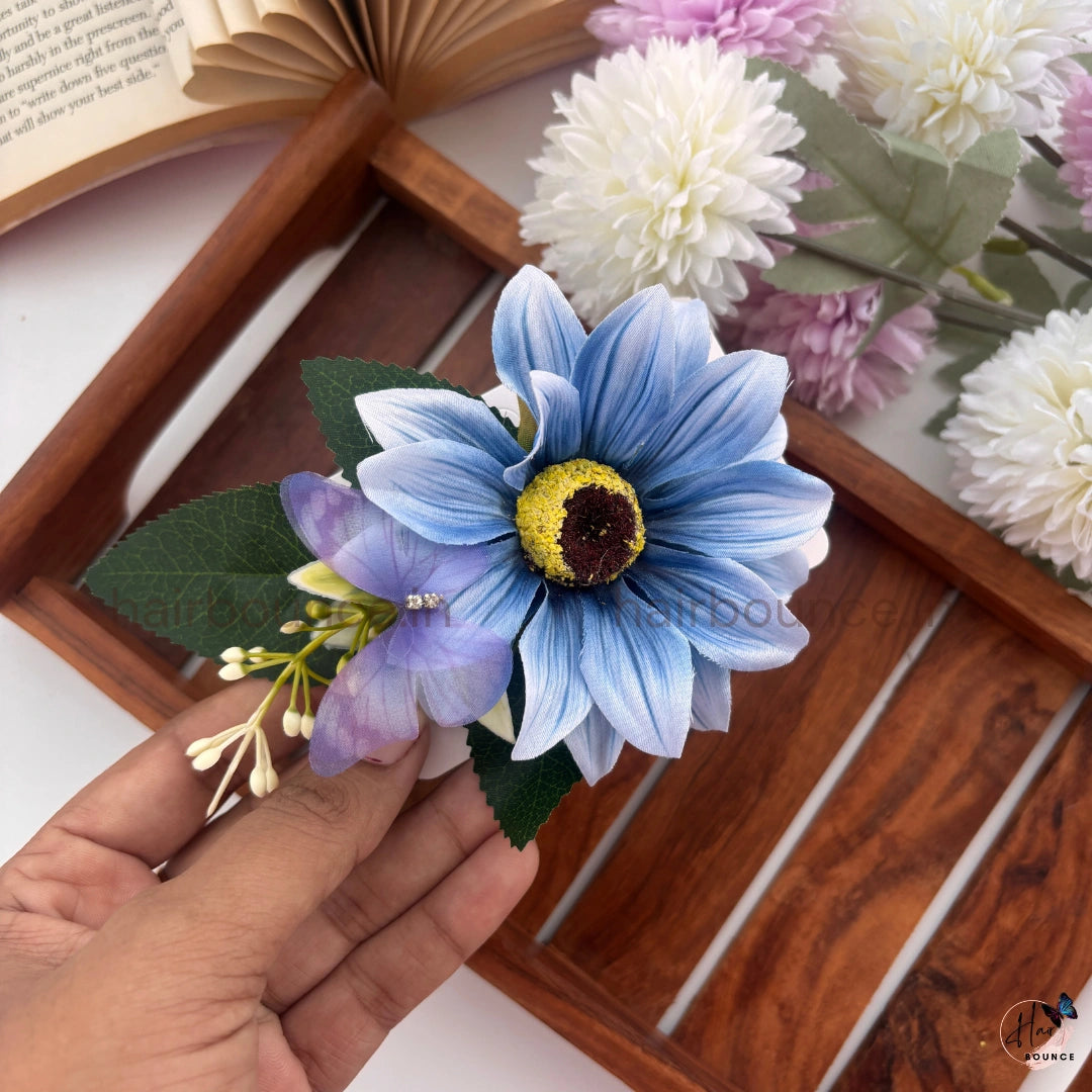 Sunflower Bloom Floral Alligator Clip