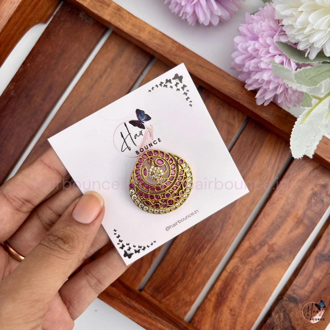 Royal Peacock Temple Hair Pin