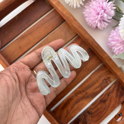 Crystal Zig Zag Hair Claw – Medium