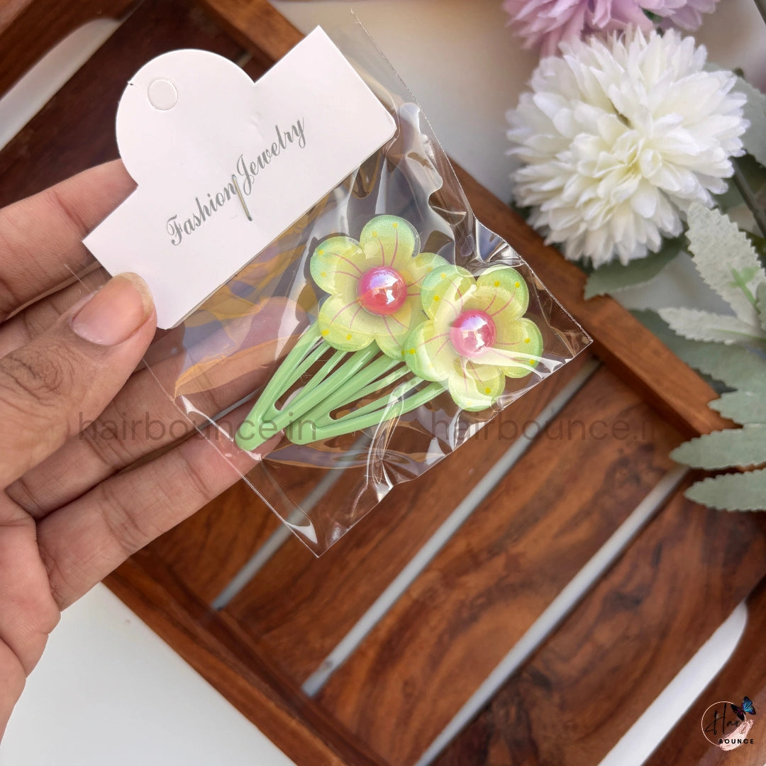 Sparkle Daisy Kids Hair Clips