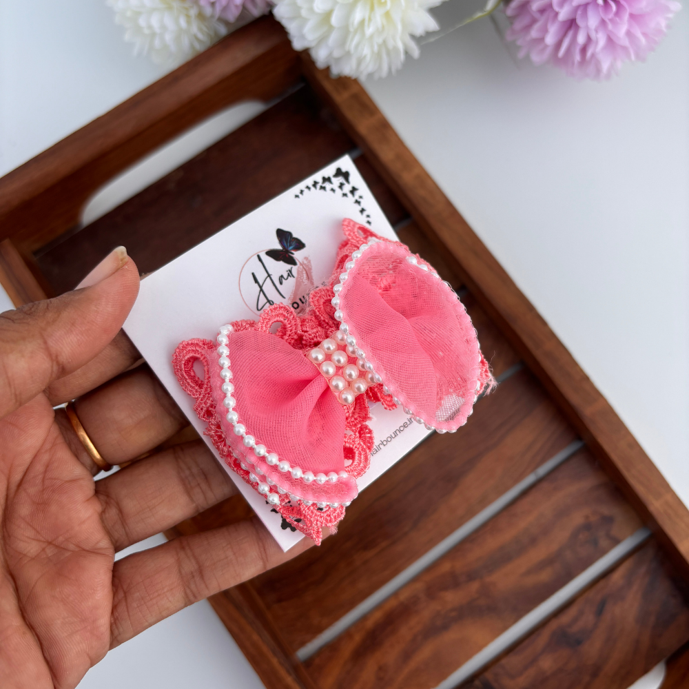 Grace Pearl Bow Clip