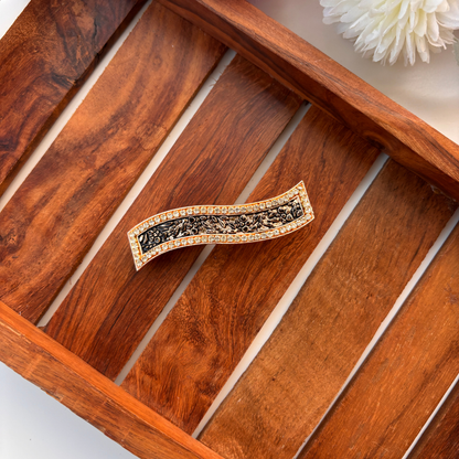 Antique Crystal Curve Hair Clip