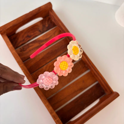 Glossy Daisy Puff Headband